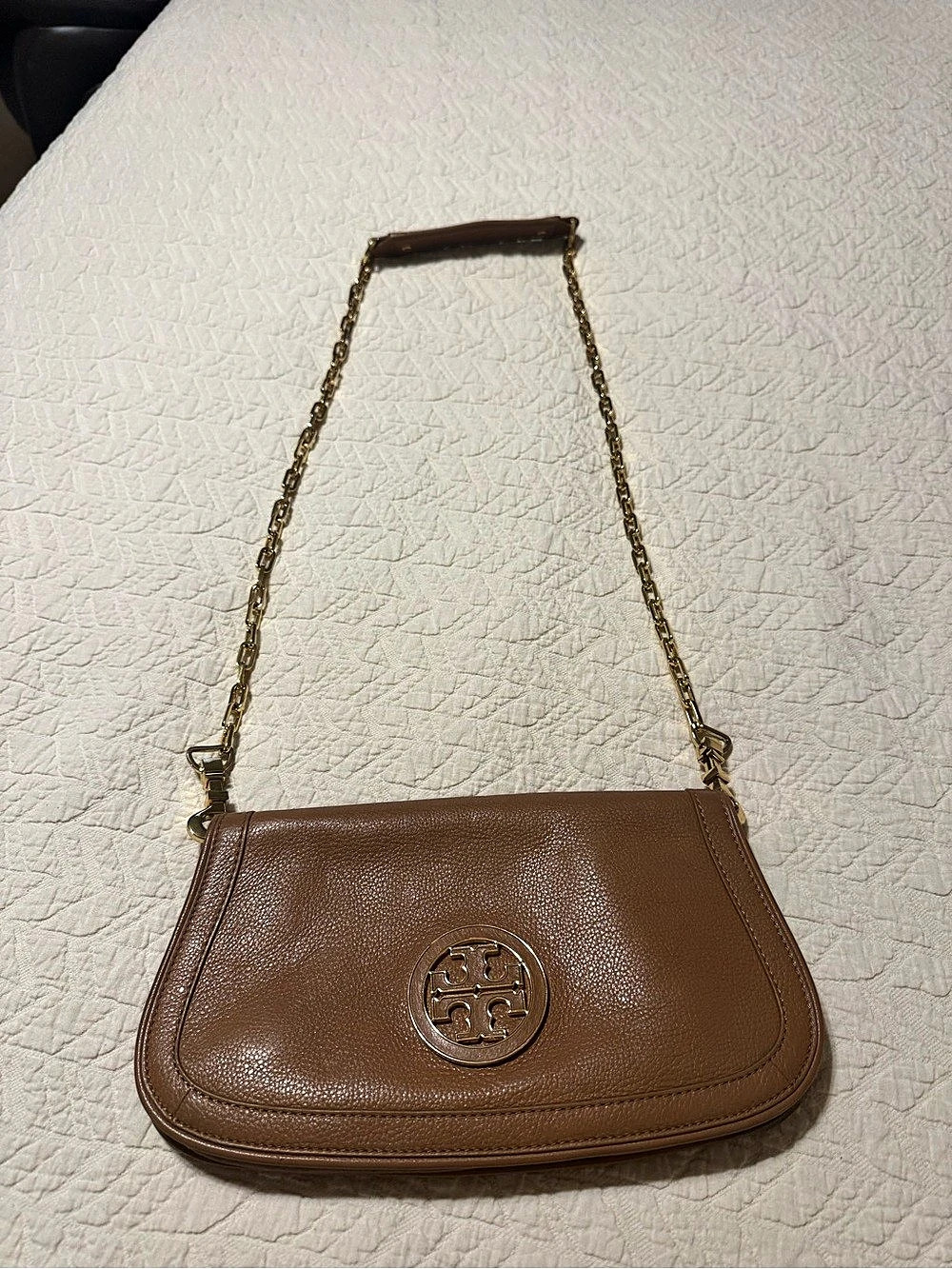 Tory Burch Brown Chain Shoulder Bag